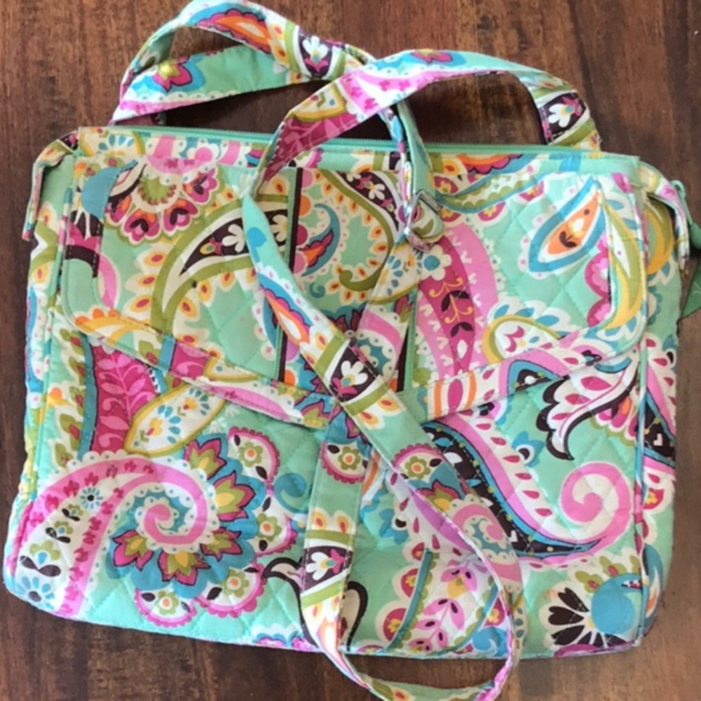 Vera Bradley light green and paisley purse
